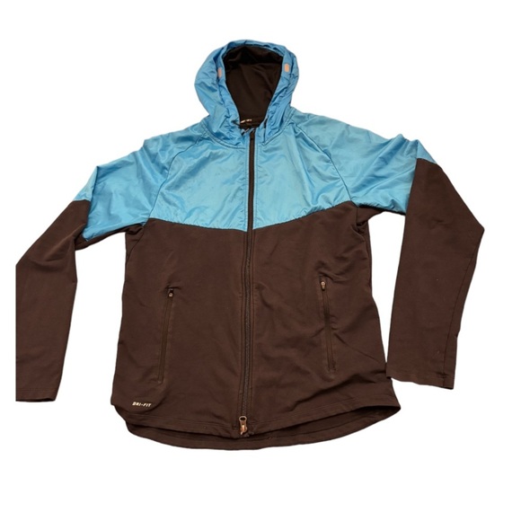 Women’s Large, zip up jacket, Nike Dry Fit, two tone - Picture 1 of 6